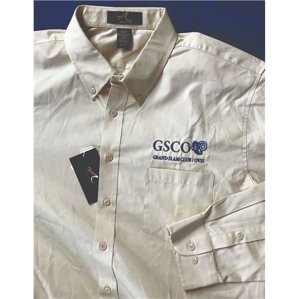 790 #SLA-90 Upper back of shirt Exclusive Grand Slam Shirt (Khaki/Sand - Medium)