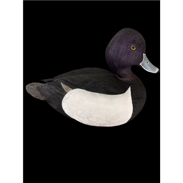 Custom Hand-carved Drake Ring-necked Duck Decoy
