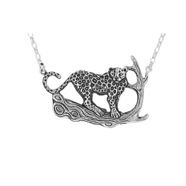 KEY AUCTION ITEM # 1 -Studio Pandora Sterling Silver Leopard Necklace