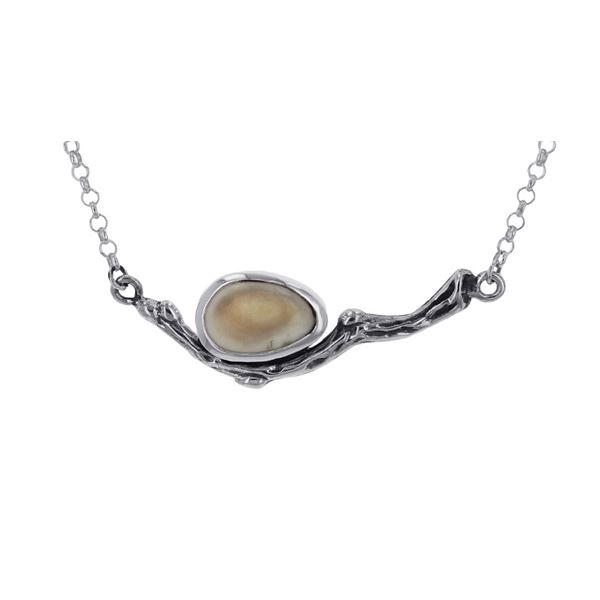 Studio Pandora Sterling Silver Elk Ivory Twig Necklace