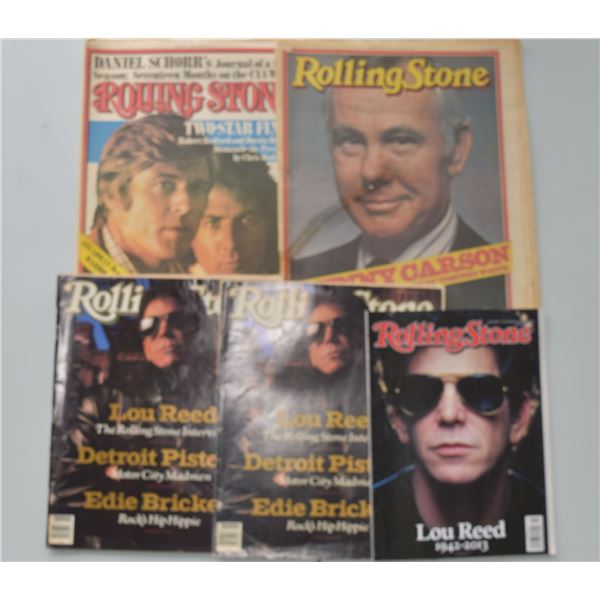 Rolling Stone Magazines featuring Lou Reed/Johnny Carson