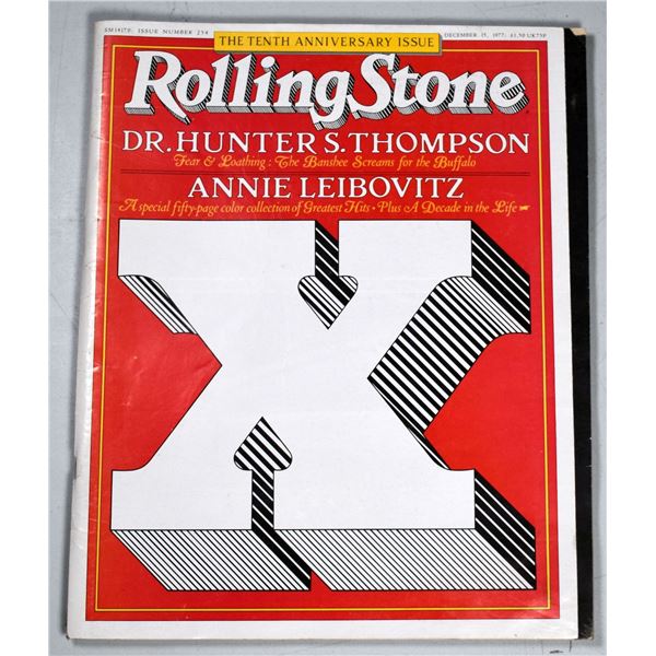 Rolling Stone Magazine featuring The Tenth Anniversary Editiion December 15, 1977