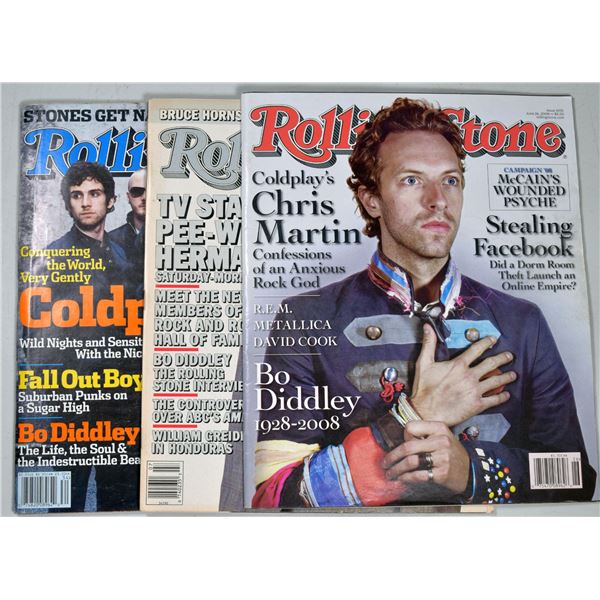 Rolling Stone Magazine featuring Bo Diddley & Coldplay/Chris Martin