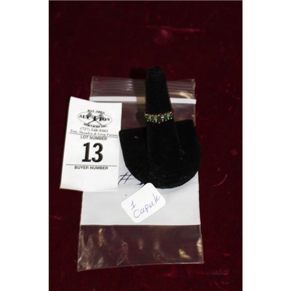 10K Emerald YG Diamond Ring 2.5g