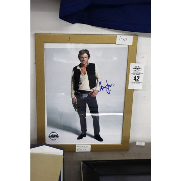 Harrison Ford Autographed Photo Star Wars Han Solo