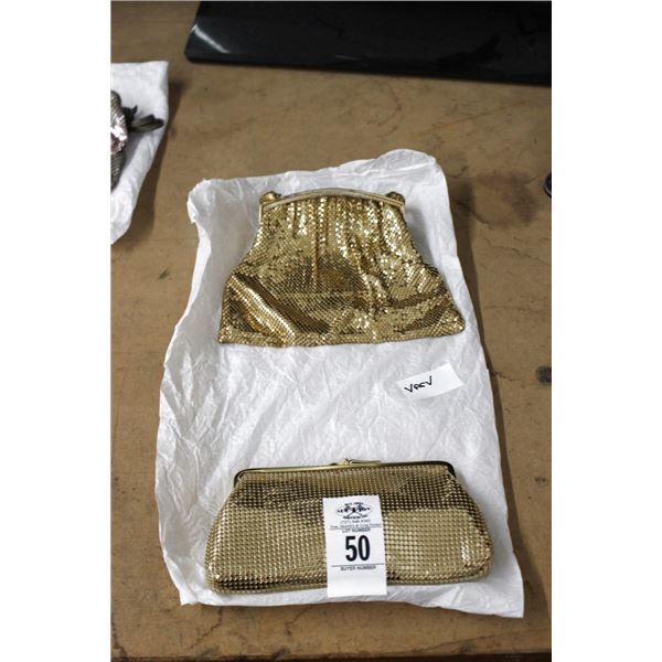 New Whiting Davis Ladies Gold Clutches - 2