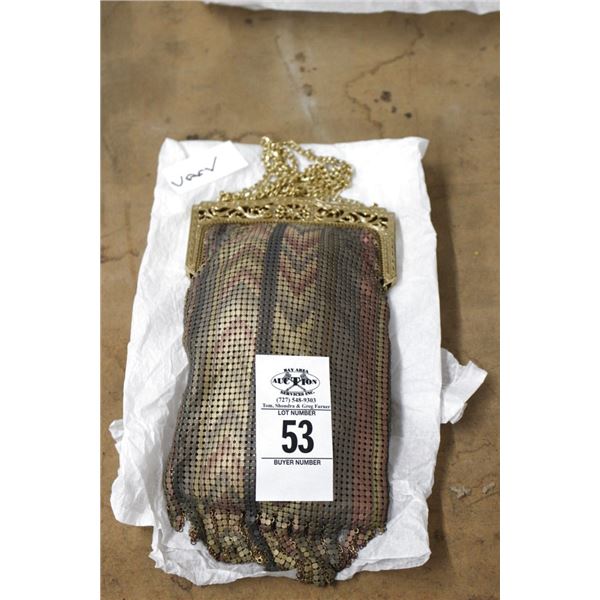 New Whiting Davis Ladies Cast Gold Clutch