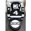 Image 1 : TB Lightning Lacaviler Autographed Armchair w/Puck Style Ottoman - Both Signed