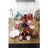 Image 1 : Carnival Glass, Hobnail, Asst. Glassware, Hull Basket, Vases
