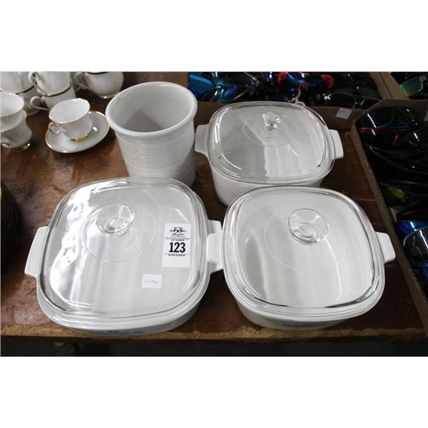 Corningware Casserole Dishes, Ceramic Bucket