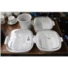 Image 1 : Corningware Casserole Dishes, Ceramic Bucket