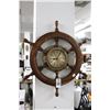 Image 1 : Ships Time Brass Porthole Ships Wheel Clock
