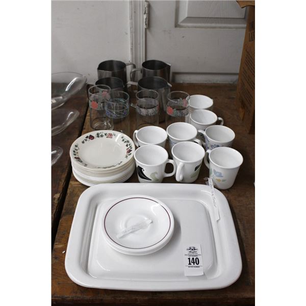 Stainless Pitchers, Dishes, Coffee Mugs, Glassware