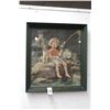 Image 1 : Framed Rockwell Style Poster Fishing Forbidden