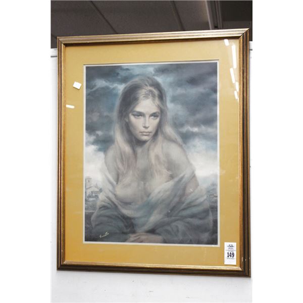 Framed Wall Art Nude Woman - 20  X   30