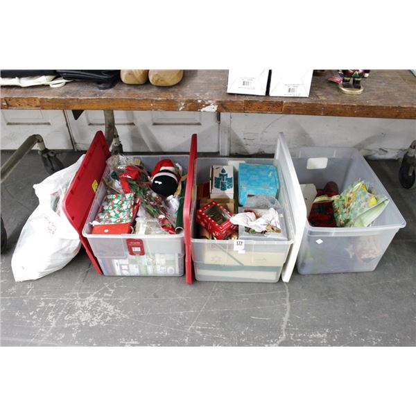 Bins w/Christmas Décor