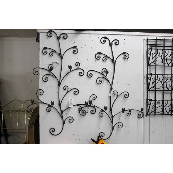 Vine Style Metal Wall Plate Holders - Pair