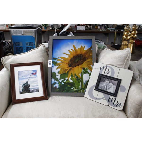 Military/Sunflower Photos, Wall Picture Frame