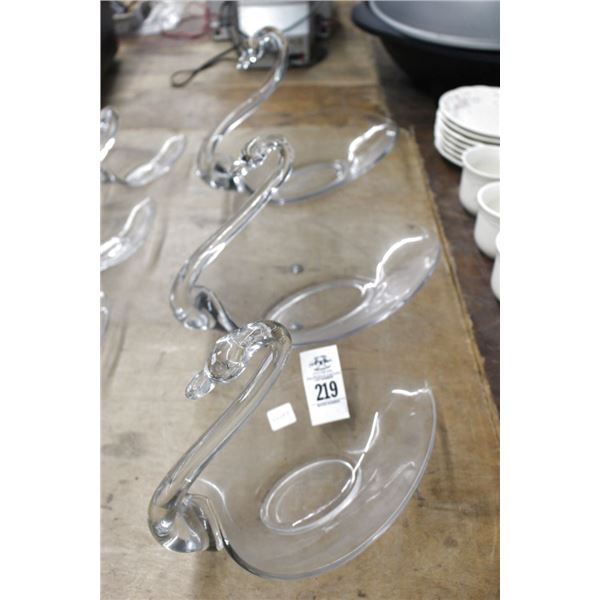 Glass Swan Bowls - 3
