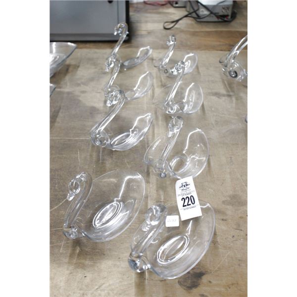 Glass Swan Bowls - 8