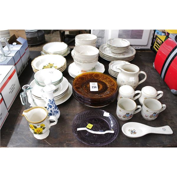 Depression Glass, Asst. Dishes, Mugs, Tableware