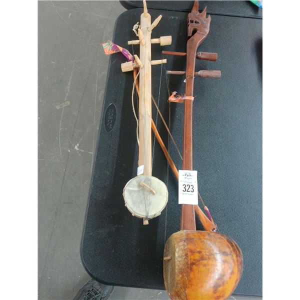Carved Tribal Musical Instruments - 2