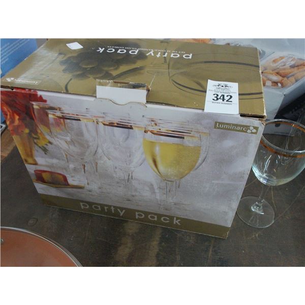 Luminark Gold Rim Stem Sets of 12