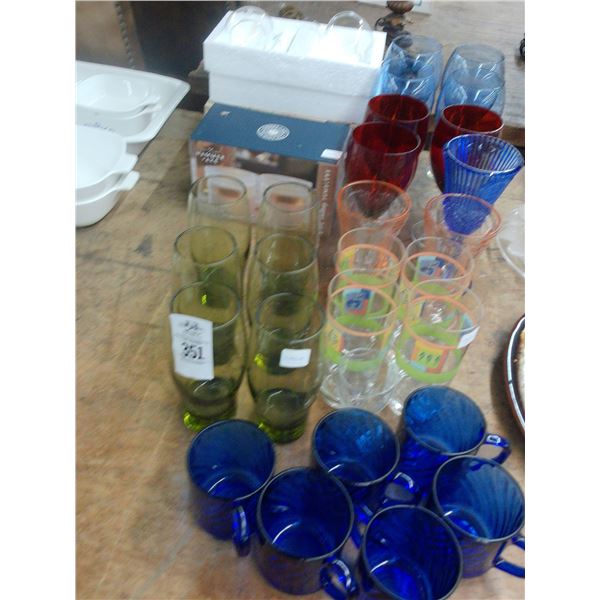 Art Glass and Asst. Stems/Glassware
