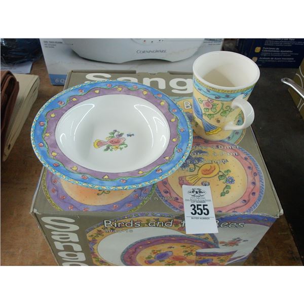 Birds and Bees 16 Pc. Sango China - Service for 4