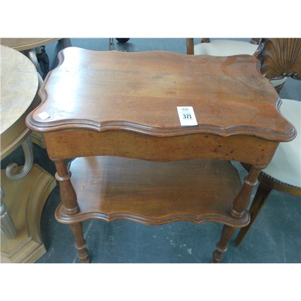 Mahogany 2 Tier Storage End Table