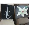 Image 1 : Unframed Oil On Canvas Alligator/Floral