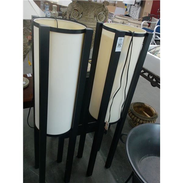 Contemporary Upright Lamps - Pair