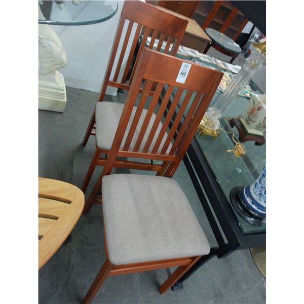 Cherry Padded Folding Chairs - Pair
