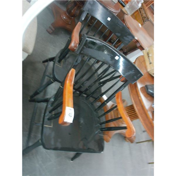 Hitchcock Style Spindleback Armchairs - Pair