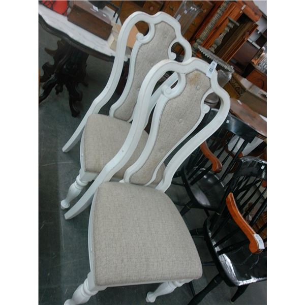 Designer Padded Highback Dining Chairs - Pair - Some Stains