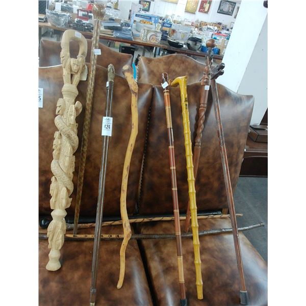 11-Ornate Carved Cane Walking Stick - 11 X $