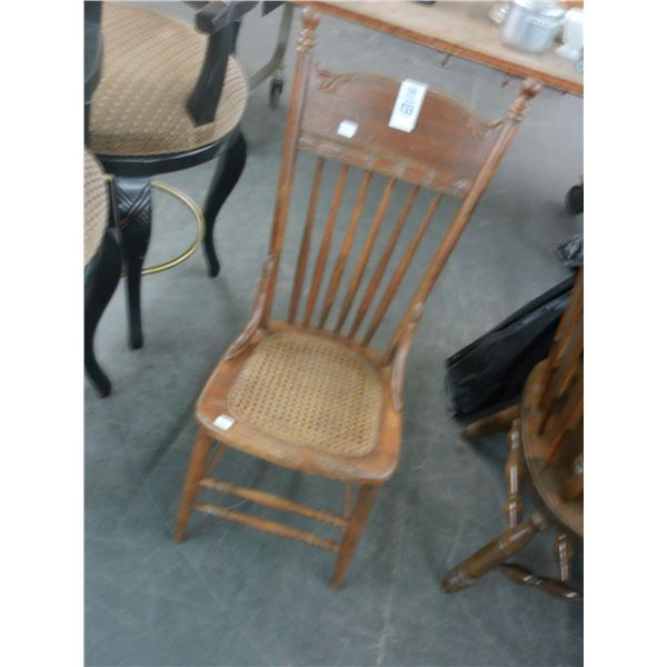 Antique Oak Spindle Back Chair