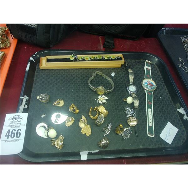 Ornate Watches, Pins, Bracelet