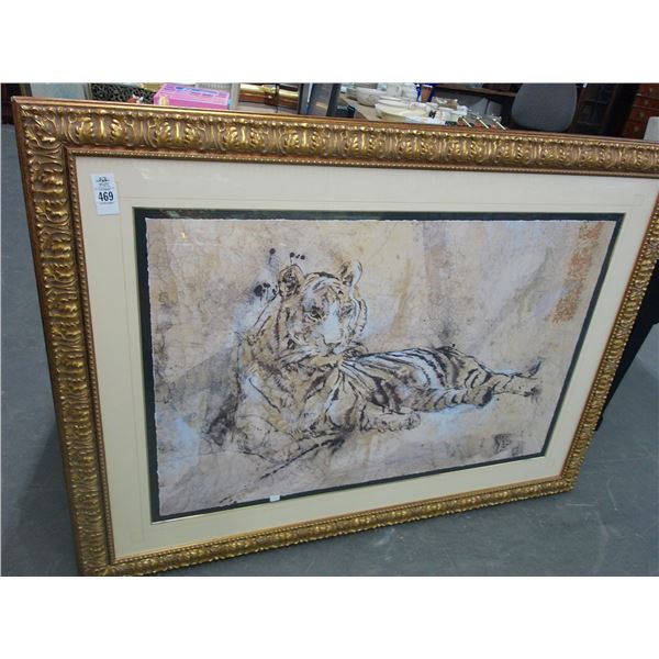Framed Tiger Wall Art -  4'  X  5'