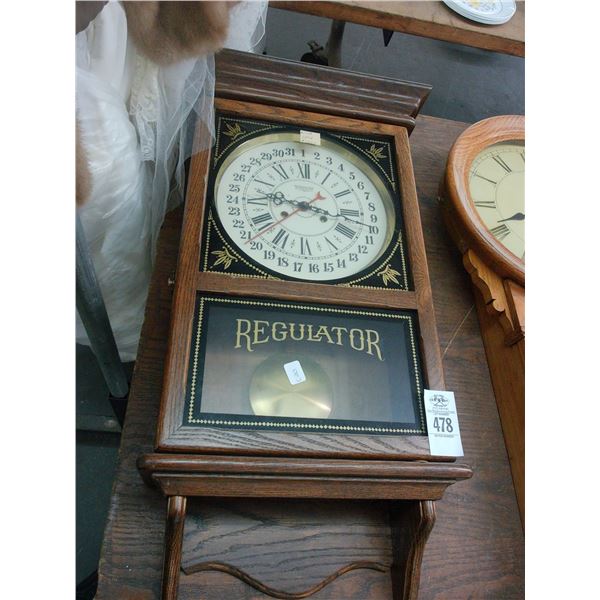 New England Regulator Pendulum Wall Clock