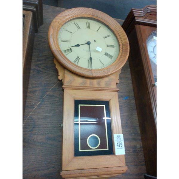 Howard Oak Pendulum Wall Clock