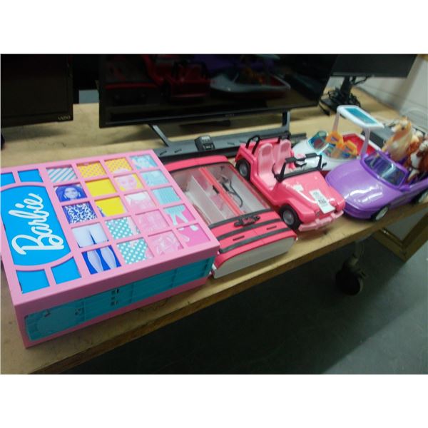 Barbie Jeep, Sports Car, Boat, Horses