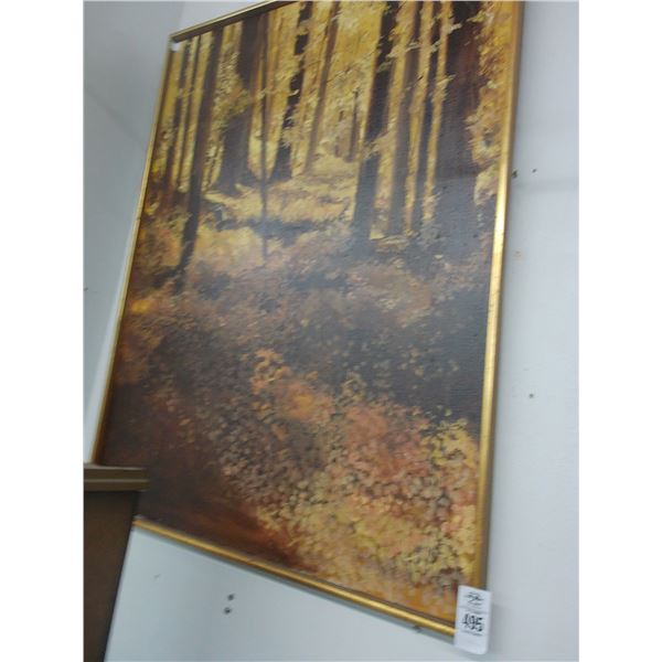 Framed Oil ON Canvas Forest Scene - 30  X  40