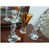 Image 1 : Art Glass Vase, Sea Horse Candlesticks