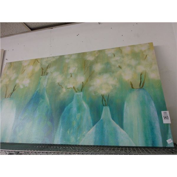 Unframed Oil On Canvas Vases Wall Art - 24  X  30
