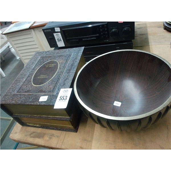 Decorator Bowl, Book Style Storage Boxes
