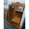 Image 2 : Ornately Carved Drop Front Glass Door Cabinet