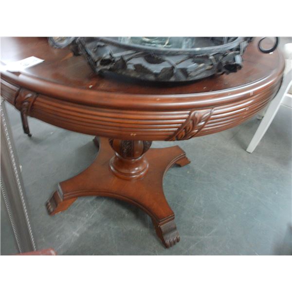 Cherry Claw Foot Pedestal Round Game Table