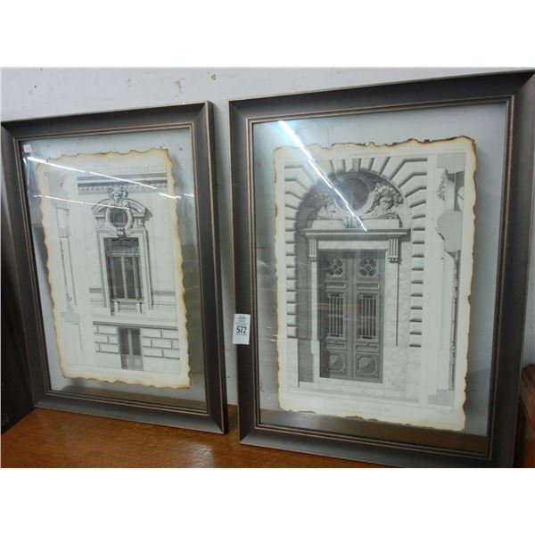 Paris Framed Entry Posters - Pair
