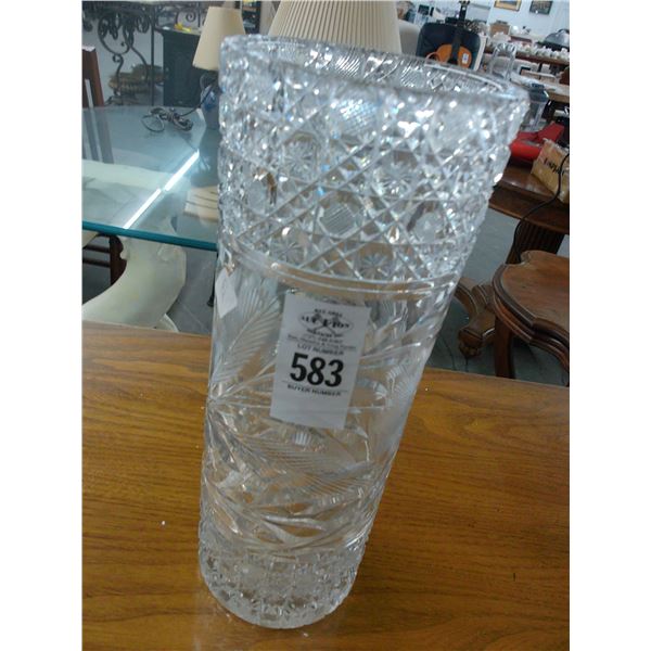 Large Pressed Glass Vase